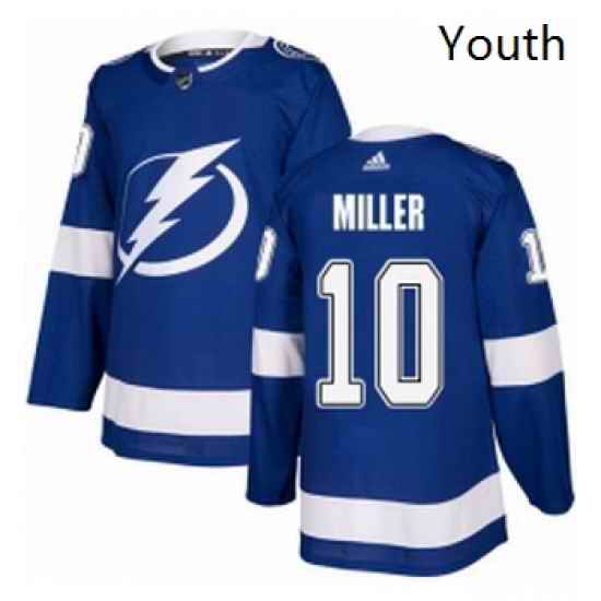Youth Adidas Tampa Bay Lightning 10 JT Miller Authentic Royal Blue Home NHL Jersey